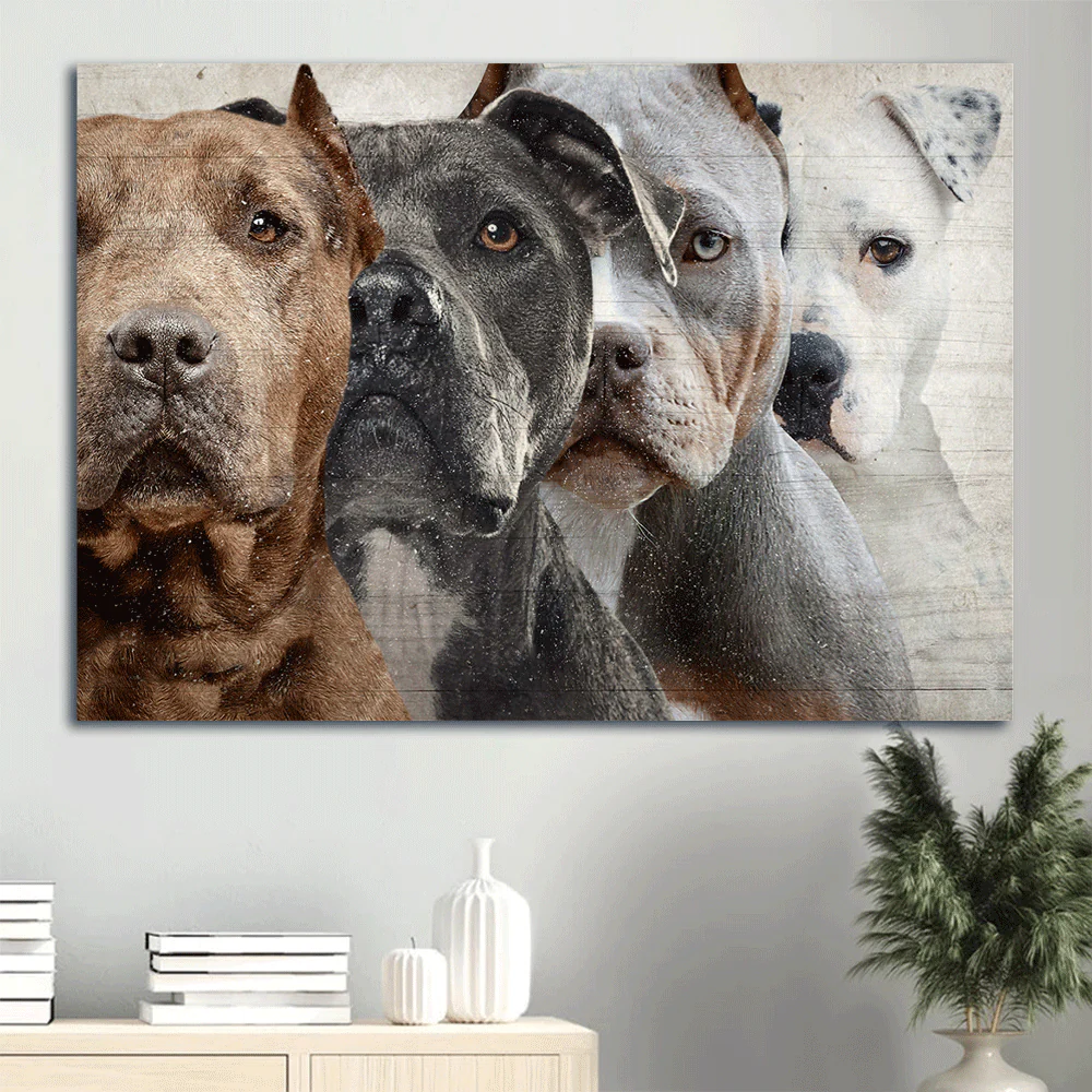 Pitbull Landscape Canvas- Awesome Pitbull - Gift For Pitbull Lovers - Pitbull Landscape Canvas Prints, Wall Art - Image 2