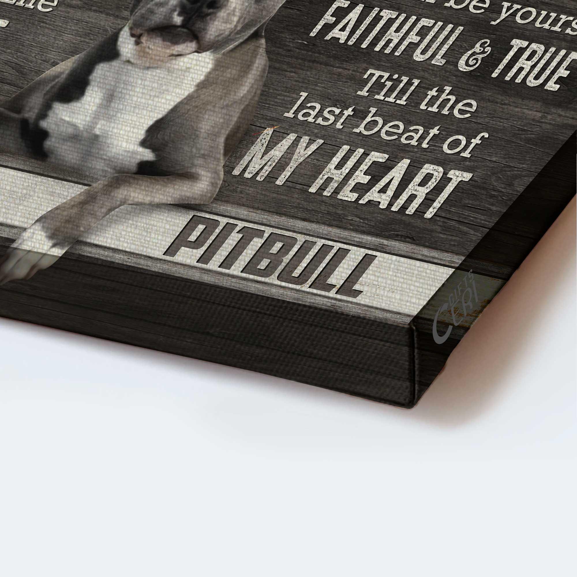 Pitbull Premium Wrapped Landscape Canvas - Pitbull Drawing, Black And White Painting, I Am Your Friend - Perfect Gift For Pitbull Lovers - Image 4