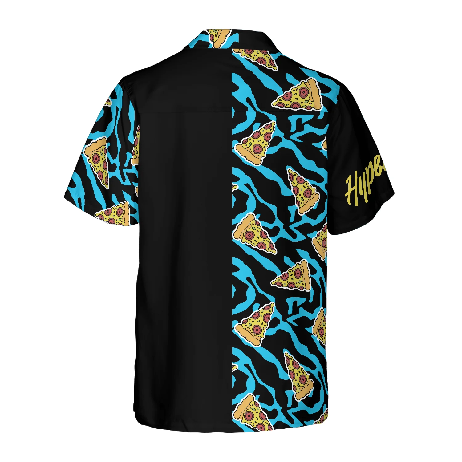Pizza On Blue Zebra Hawaiian Shirt, Colorful Summer Aloha Shirt For Men Women, Perfect Gift For Friend, Team, Pizza Lovers - Image 2