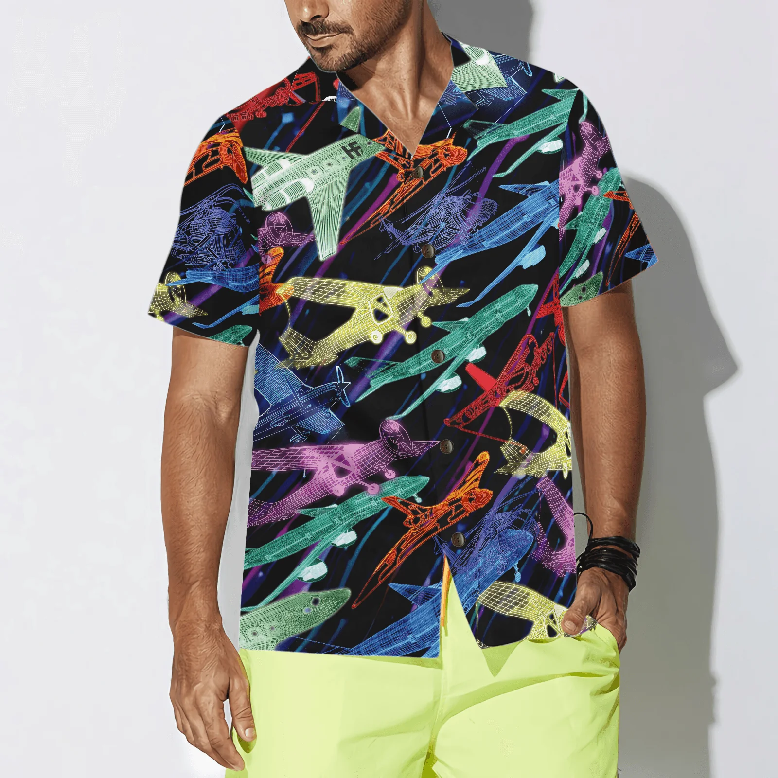 Plane Pattern I Want To Fly Away Aloha Hawaiian Shirt For Summer, Colorful Shirt For Men Women, Perfect Gift For Friend, Team, Family - Image 4