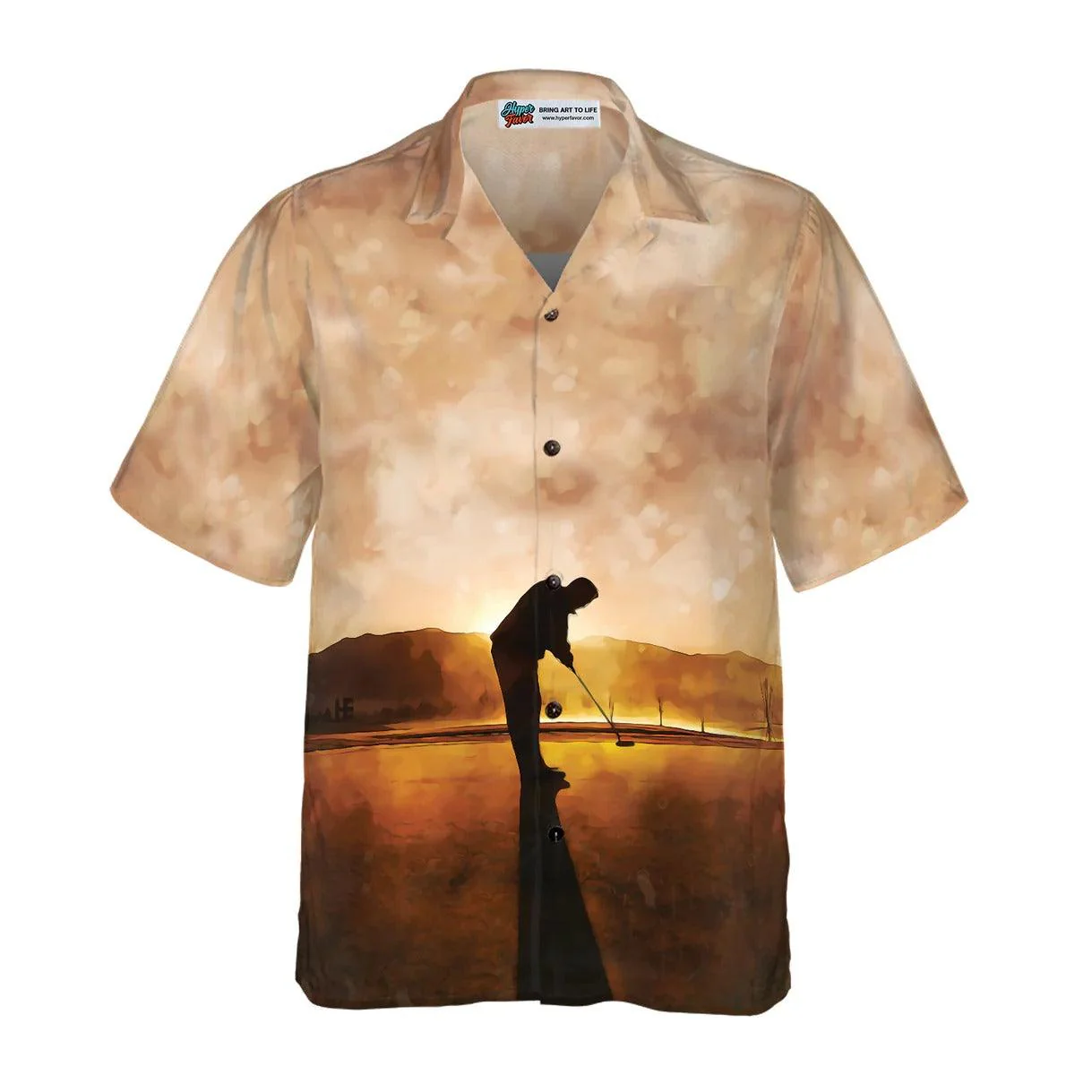 Golf Hawaiian Shirt, Playing Golf At Sunset Hawaiian Shirt, Colorful Aloha Shirt - Gift For Men, Women, Golf Lover, Friend, Family - Image 2