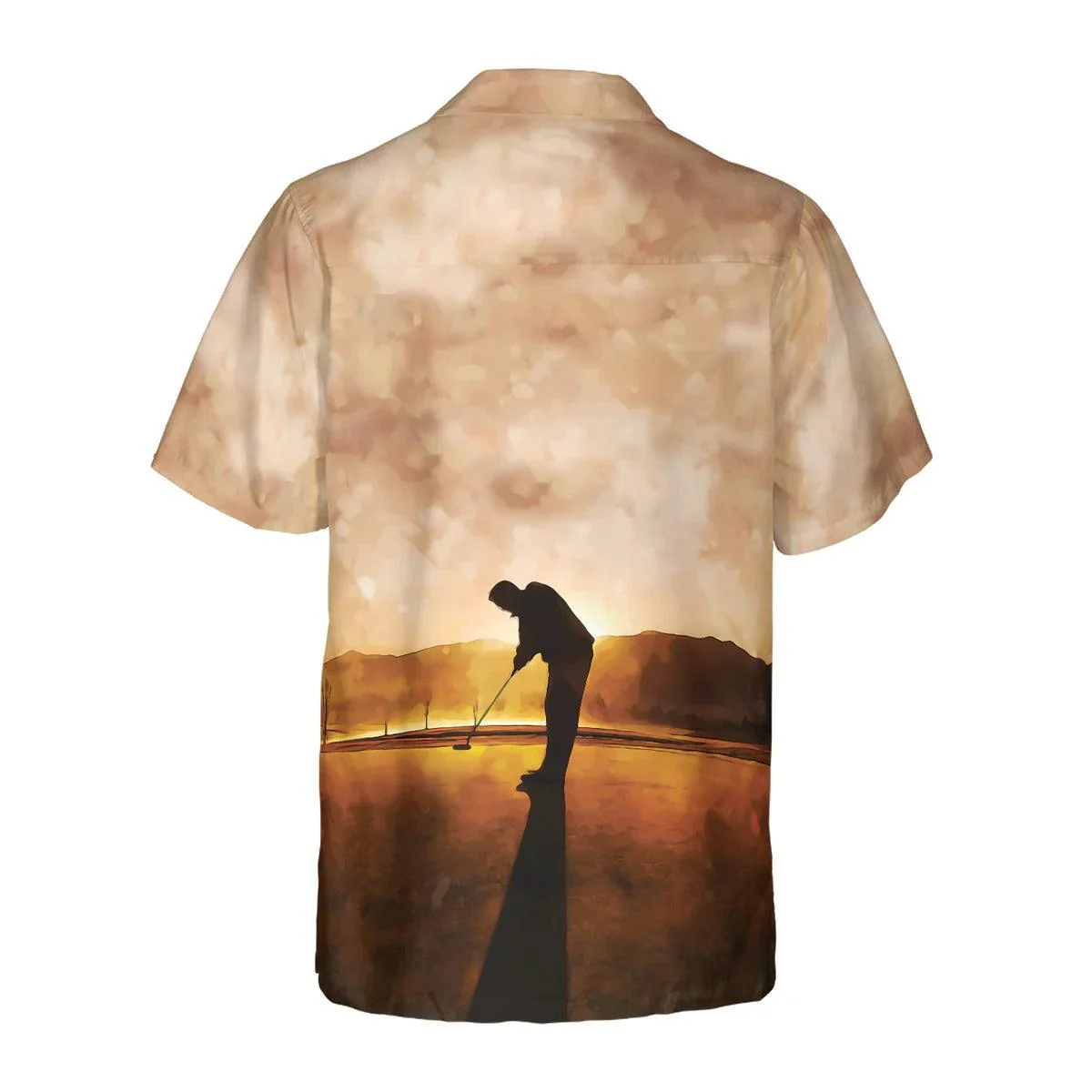 Golf Hawaiian Shirt, Playing Golf At Sunset Hawaiian Shirt, Colorful Aloha Shirt - Gift For Men, Women, Golf Lover, Friend, Family - Image 3