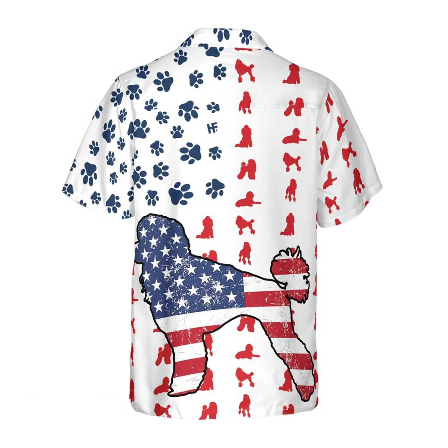 Poodle Aloha Hawaiian Shirts For Summer, Poodles American Flag Hawaiian Shirt For Men Women, Gift For Dog Lovers, 4th Of July Party, Independence Day - Image 3