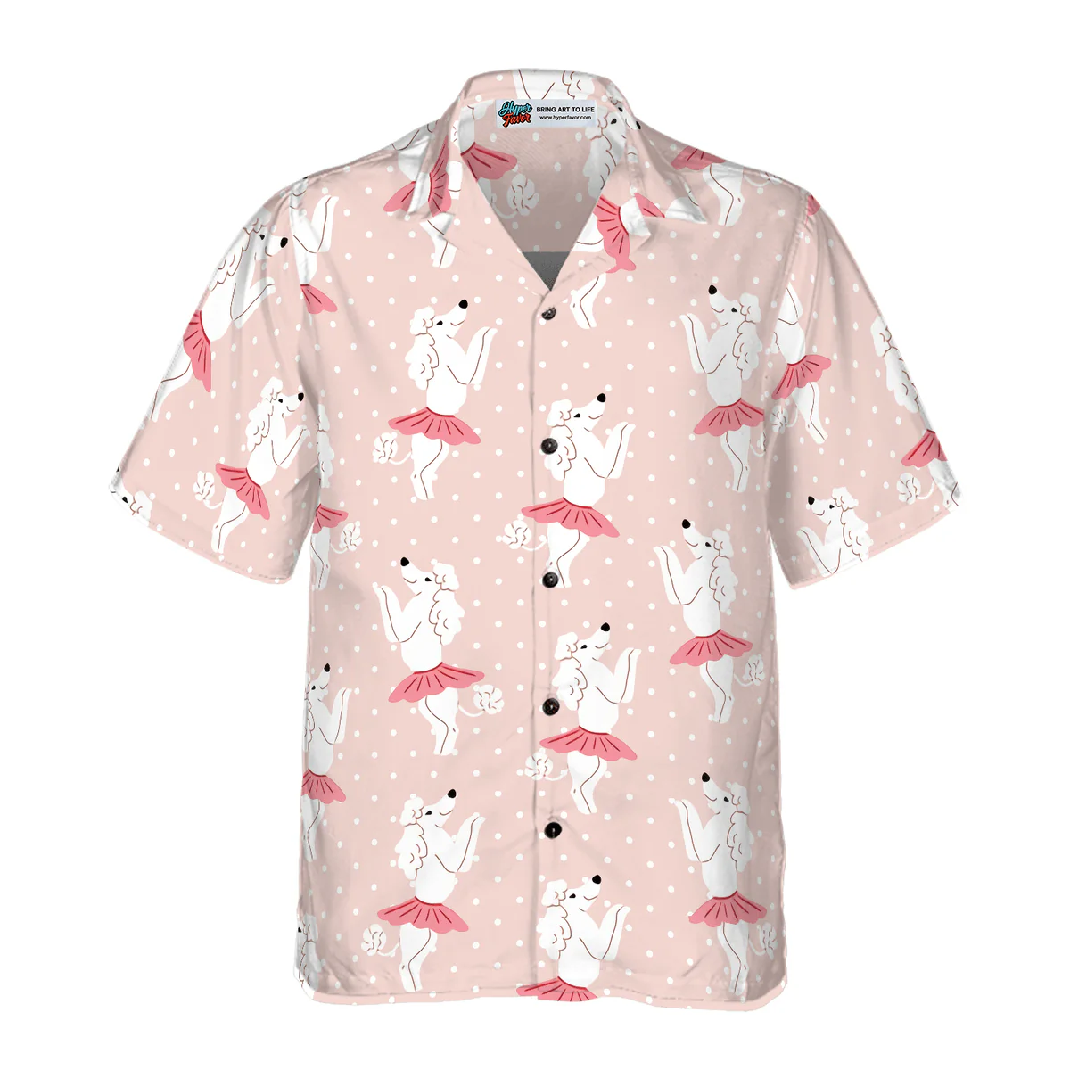 Poodle Hawaiian Shirt, Poodle Dog In Cute Pallet Skirt Dancing Aloha Shirt For Men - Perfect Gift For Poodle Lover, Husband, Boyfriend, Friend, Family - Image 2