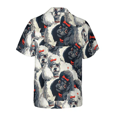 Poodles Hawaiian Shirt, Little Sweet Poodles Aloha Shirt For Men - Perfect Gift For Poodle Lovers, Husband, Boyfriend, Friend, Family - Image 3