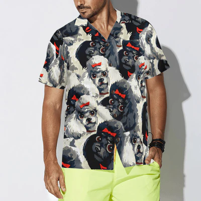 Poodles Hawaiian Shirt, Little Sweet Poodles Aloha Shirt For Men - Perfect Gift For Poodle Lovers, Husband, Boyfriend, Friend, Family - Image 4