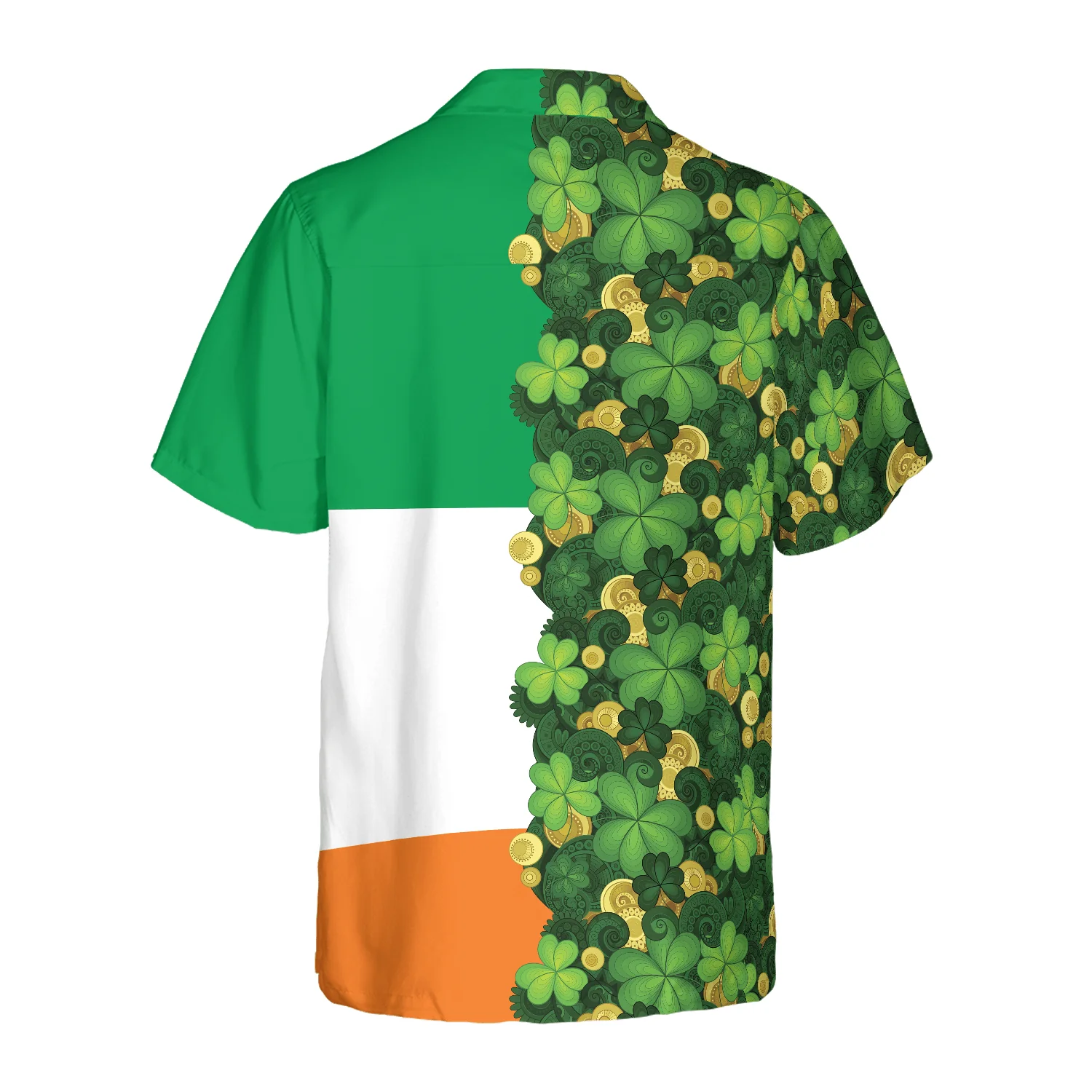 Products Gold Coins Shamrock Saint Patrick's Day Irish Ireland Flag Hawaiian Shirt, Colorful Summer Aloha Shirts For Men Women, Perfect Gift For Husband, Wife - Image 3