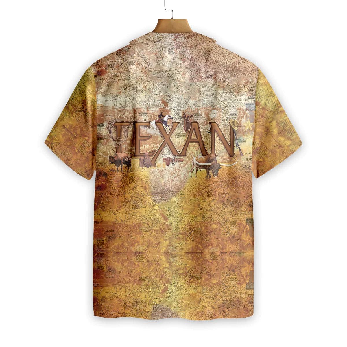 Proud Texas Hawaiian Shirt, Map Pattern Texas Home Hawaiian Shirt, Patriotic Texas Aloha Shirt - Perfect Gift For Husband, Wife, Friend, Family - Image 2
