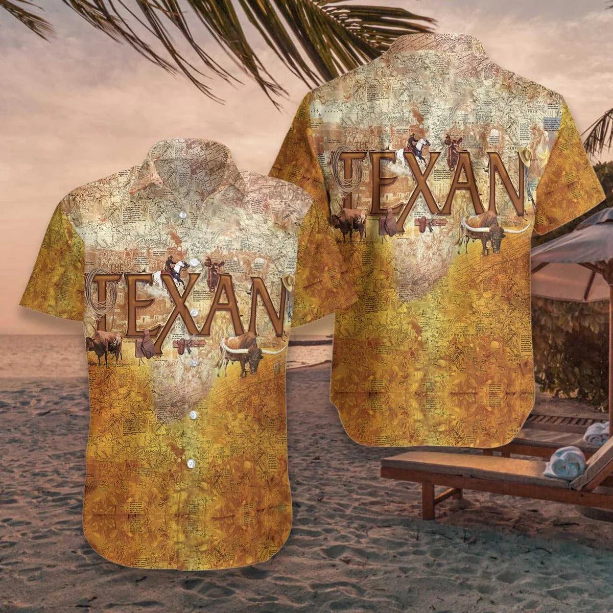 Proud Texas Hawaiian Shirt, Map Pattern Texas Home Hawaiian Shirt, Patriotic Texas Aloha Shirt - Perfect Gift For Husband, Wife, Friend, Family - Image 4