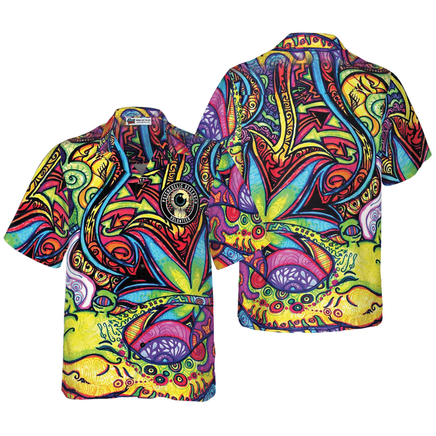 Psychedelic Research Volunteer Hawaiian Shirt, Colorful Summer Aloha Shirt For Men Women, Perfect Gift For Friend