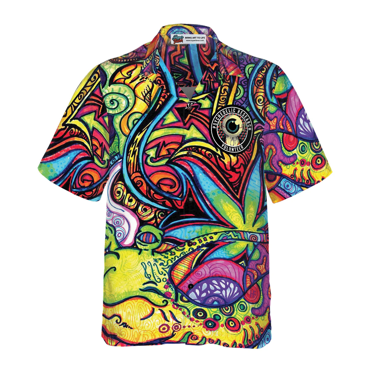 Psychedelic Research Volunteer Hawaiian Shirt, Colorful Summer Aloha Shirt For Men Women, Perfect Gift For Friend - Image 2