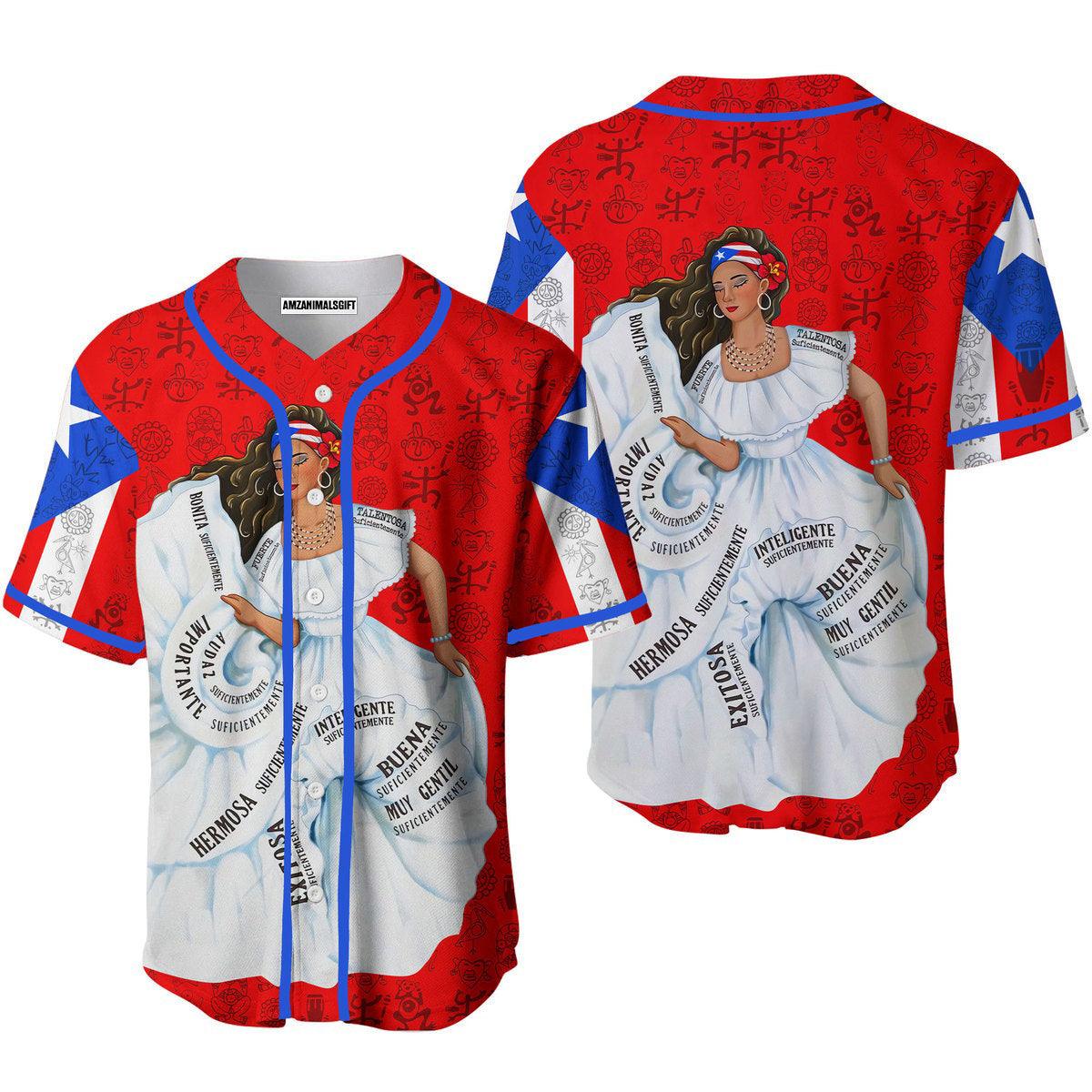 Puerto Rico Baseball Jerseys, Pretty Puerto Rico Girl Baseball Jerseys For Men And Women - Perfect Gift For Friend, Family