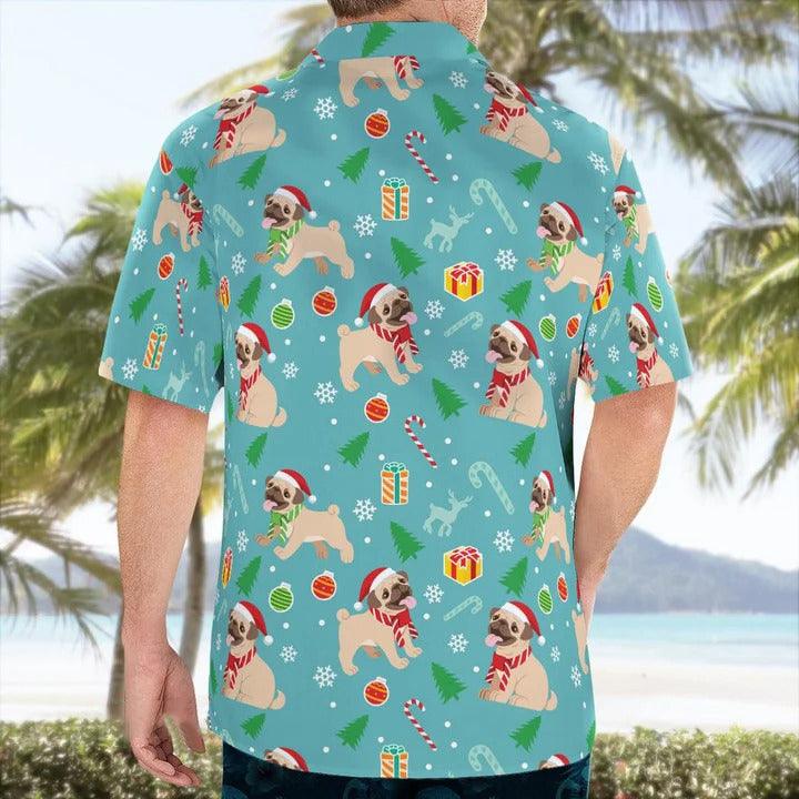 Pug Christmas Hawaii Shirt - Perfect Gift For Dog Lovers, Friend, Family - Image 3