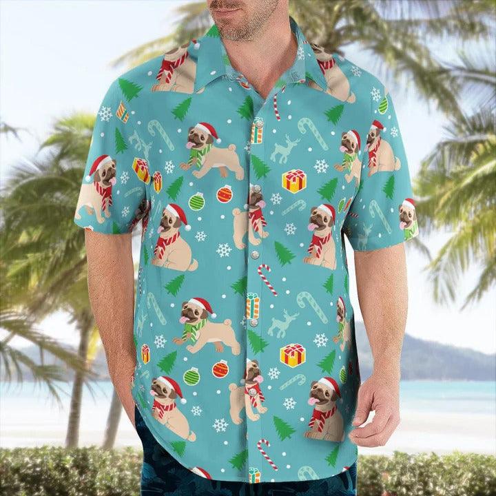 Pug Christmas Hawaii Shirt - Perfect Gift For Dog Lovers, Friend, Family - Image 4
