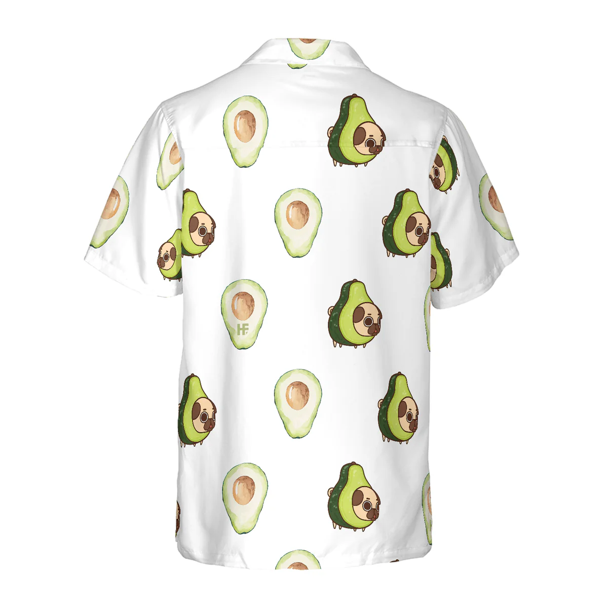 Pug Hawaiian Shirt, Pug Shirt, Avocado Seamless Dogs Aloha Shirt For Men - Perfect Gift For Pug Lover, Husband, Boyfriend, Friend, Family - Image 3