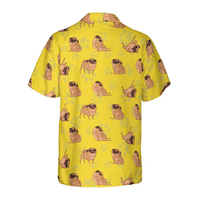 Pugs Hawaiian Shirt, Pugs Life Aloha Shirt For Men - Perfect Gift For Pug Lovers, Husband, Boyfriend, Friend, Family - Image 3