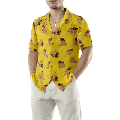 Pugs Hawaiian Shirt, Pugs Life Aloha Shirt For Men - Perfect Gift For Pug Lovers, Husband, Boyfriend, Friend, Family - Image 4