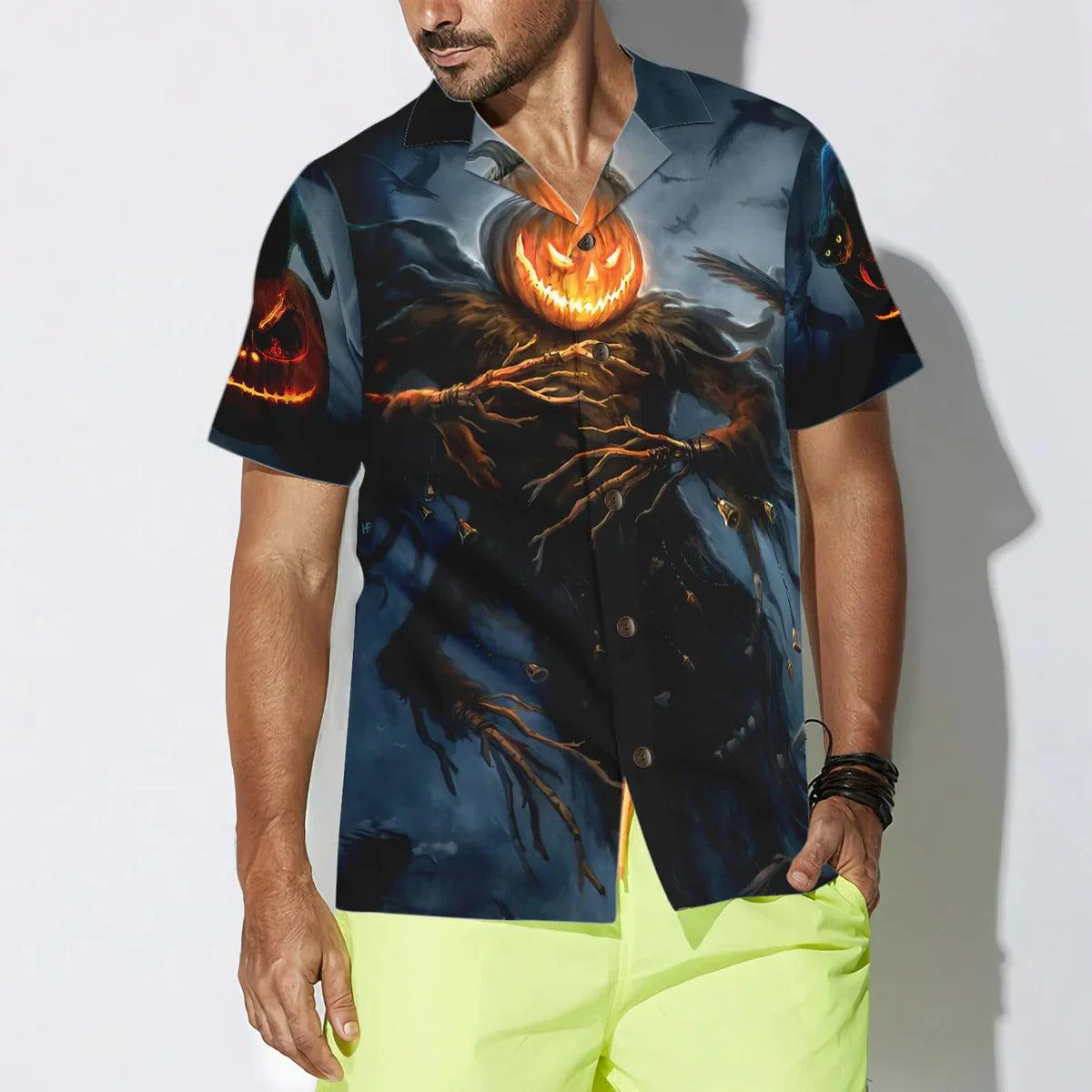 Pumpkin Cat Monster Halloween Hawaiian Shirt, Halloween Shirt For Men And Women - Perfect Gift For Lover, Friend, Family