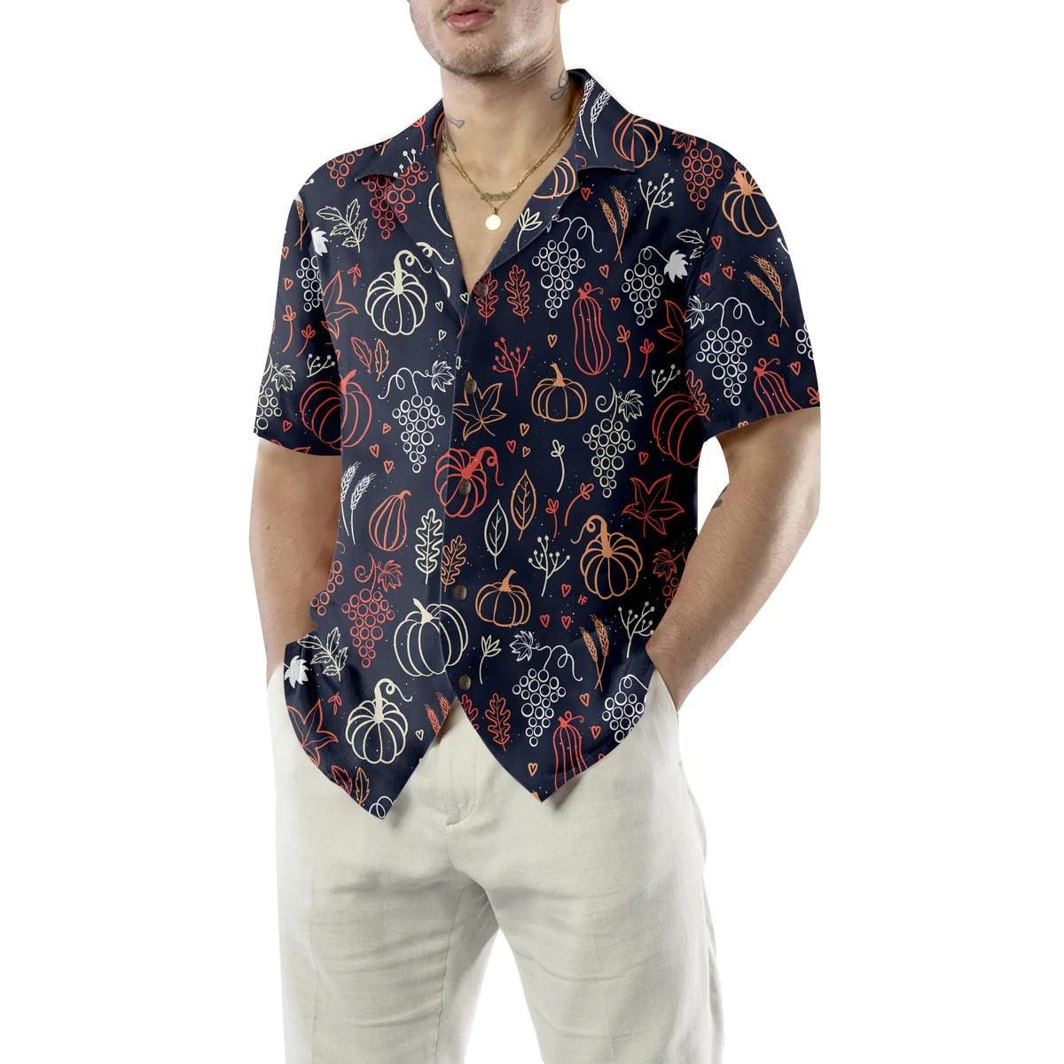 Pumpkin Hawaiian Shirt, Elegant Thanksgiving Hawaiian Shirt - Perfect Gift For Lover, Friend, Family - Image 4