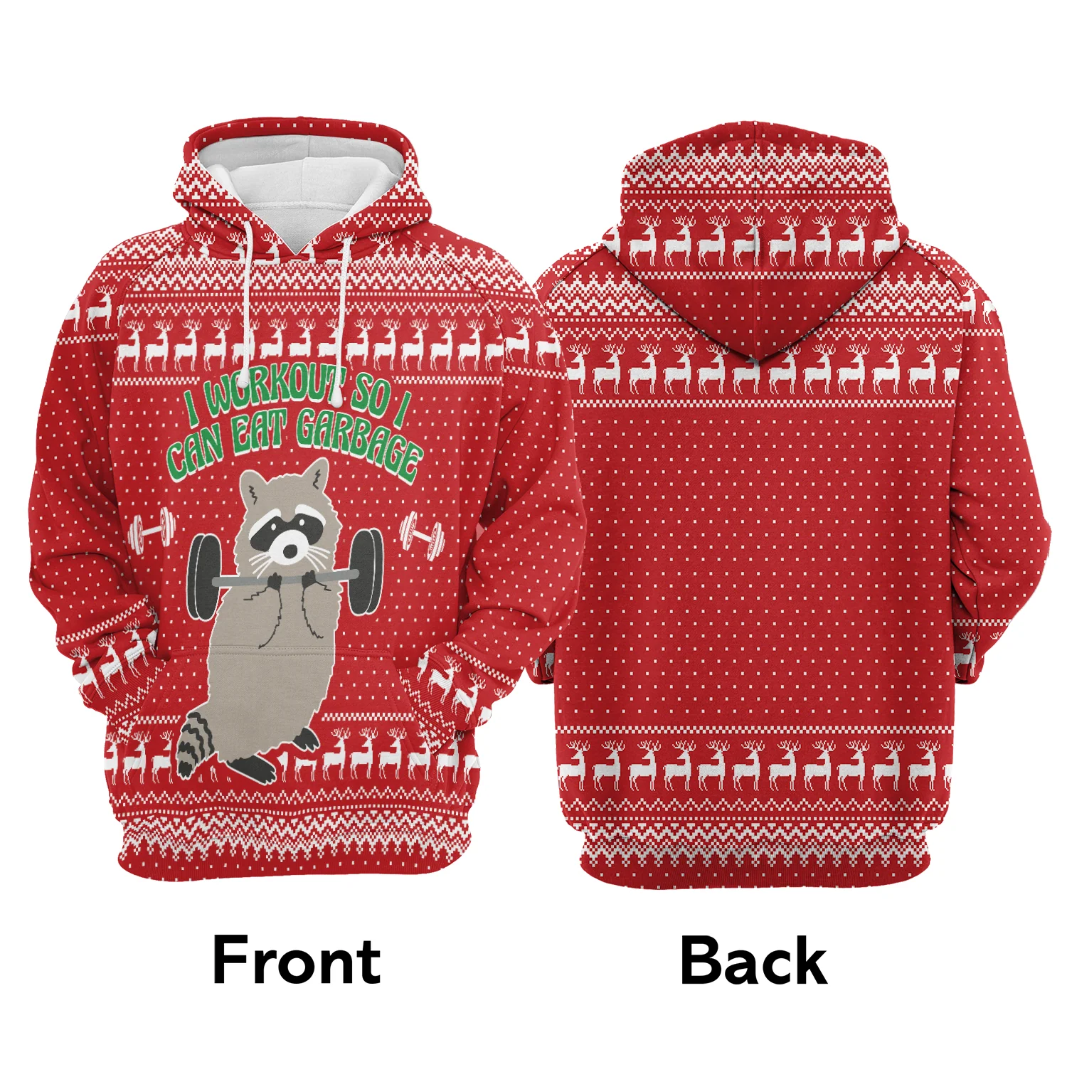 Raccoon Pullover Premium Hoodie I Workout So I Can Eat Garbage, Perfect Outfit For Men And Women On Christmas New Year Autumn Winter