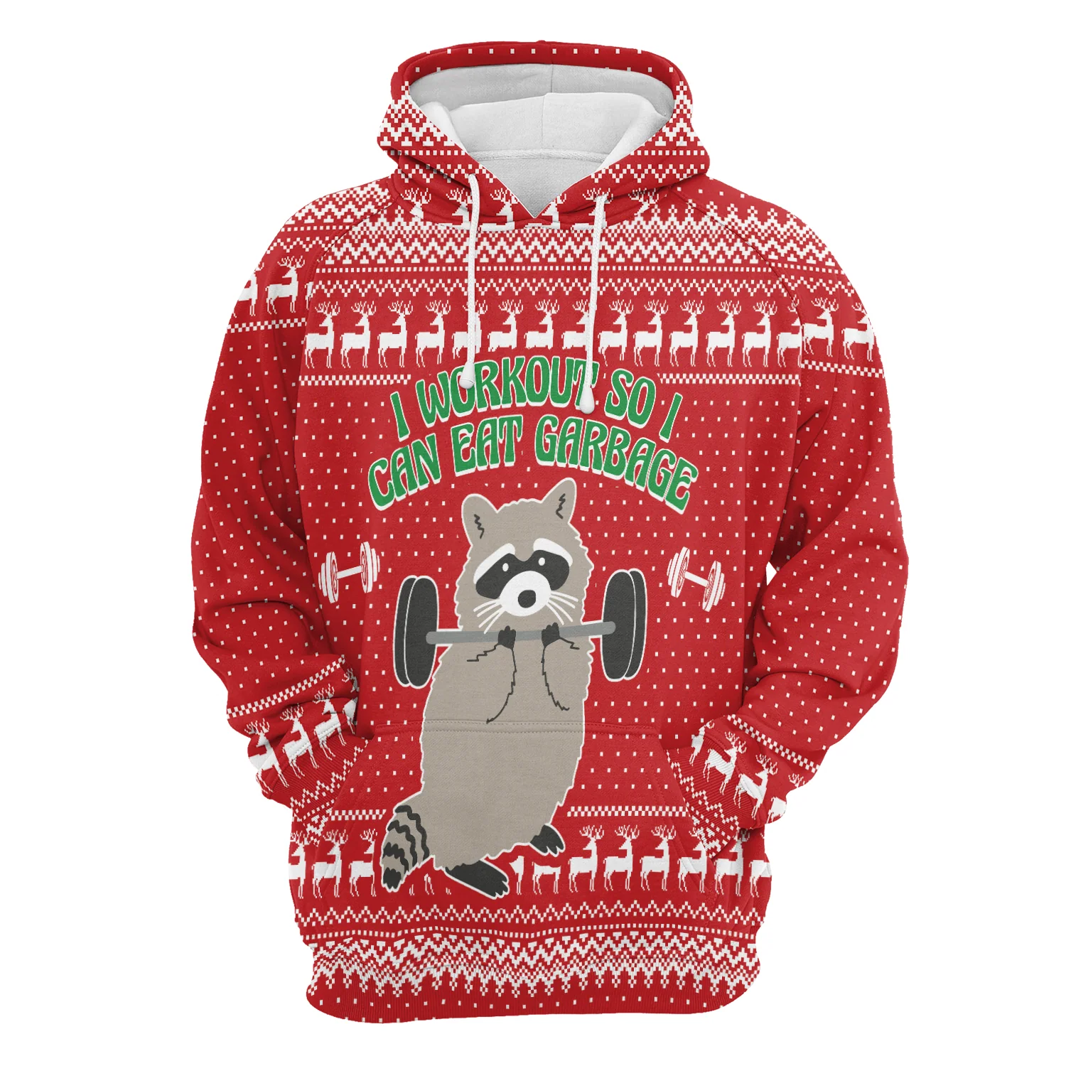 Raccoon Pullover Premium Hoodie I Workout So I Can Eat Garbage, Perfect Outfit For Men And Women On Christmas New Year Autumn Winter - Image 2