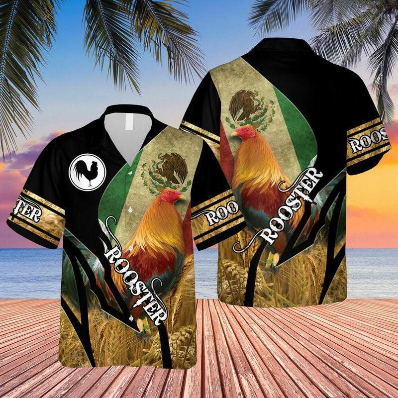 Rooster Aloha Hawaiian Shirt - Love Rooster Mexican Pattern Hawaiian Shirt, Barley Farm House Art Hawaiian Shirt For Men & Women, Rooster Lover