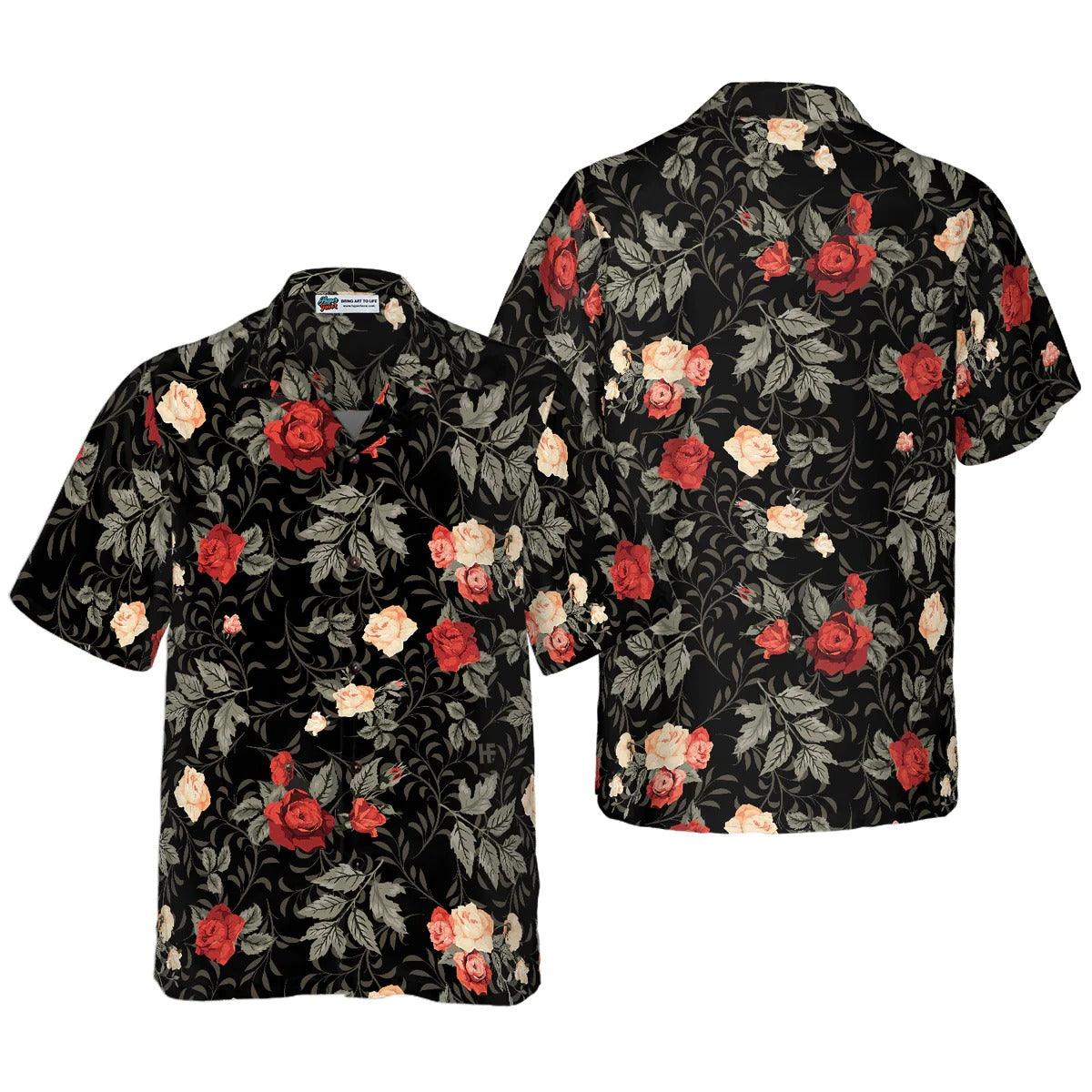 Rose Hawaiian Shirt, Flower Hawaiian Shirt, Flower Summer Aloha Shirt For Men Women, Perfect Gift For Husband, Wife, Friend, Family