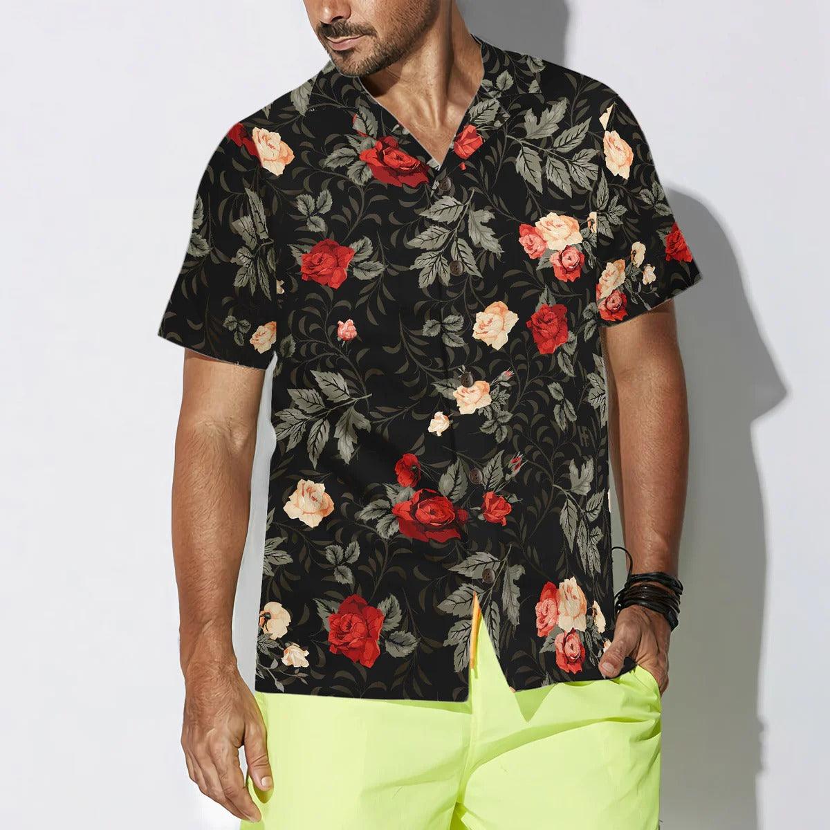 Rose Hawaiian Shirt, Flower Hawaiian Shirt, Flower Summer Aloha Shirt For Men Women, Perfect Gift For Husband, Wife, Friend, Family - Image 4