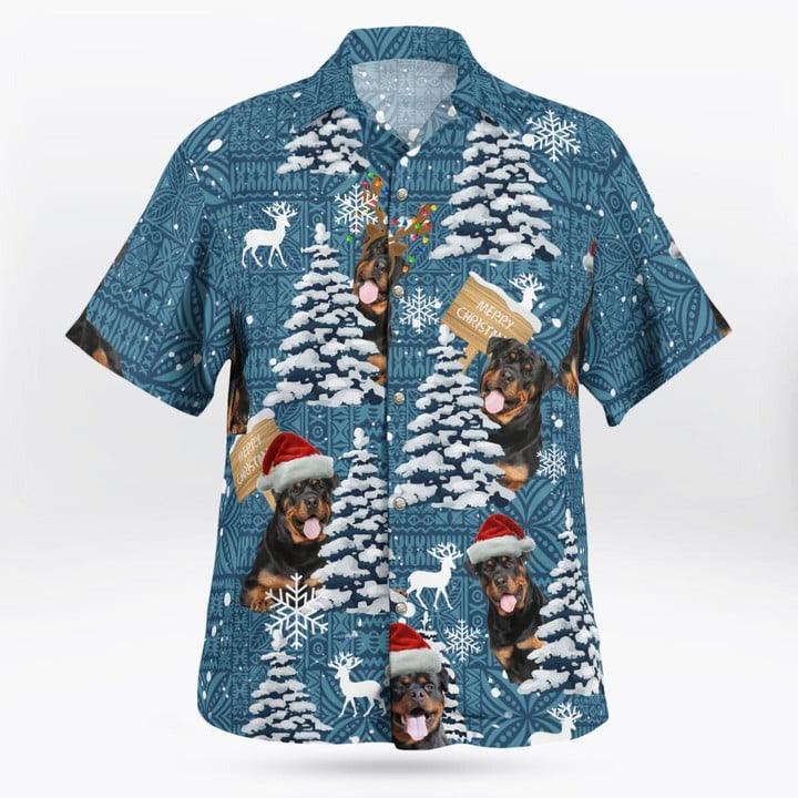 Rottweiler Christmas Hawaii Shirt - Dog Hawaii Shirt - Perfect Gift For Dog Lovers, Friend, Family - Image 2
