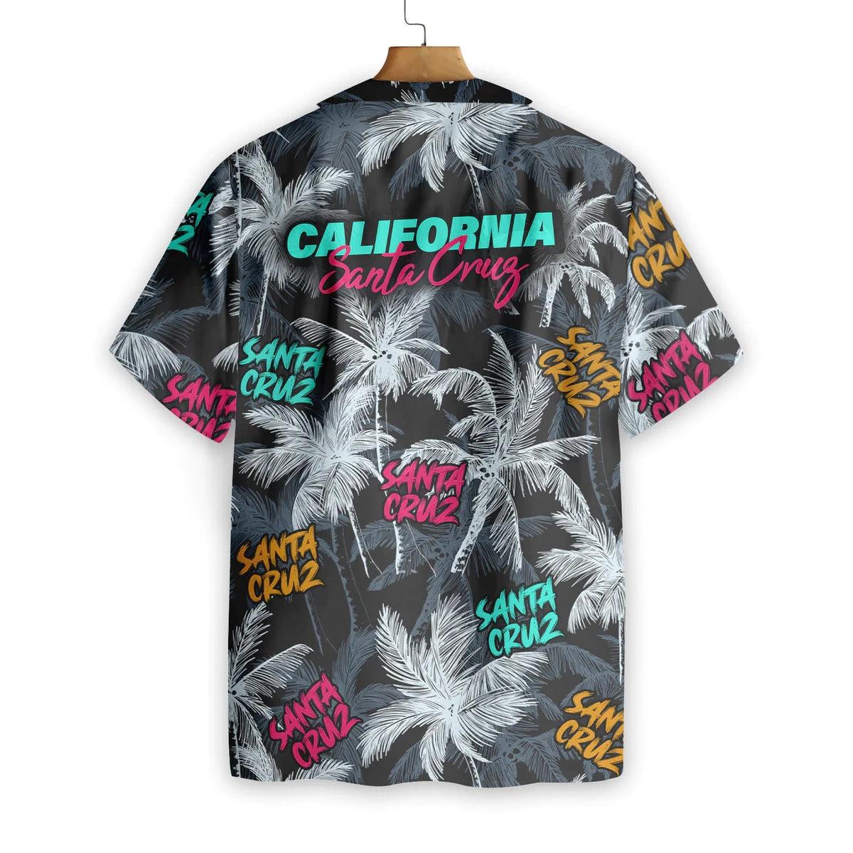 Santa Cruz Coconut Tree Seamless Hawaiian Shirt, Funny Aloha Shirt - Perfect Gift For Beach Lovers, Friends, Family, Summer Lovers - Image 2