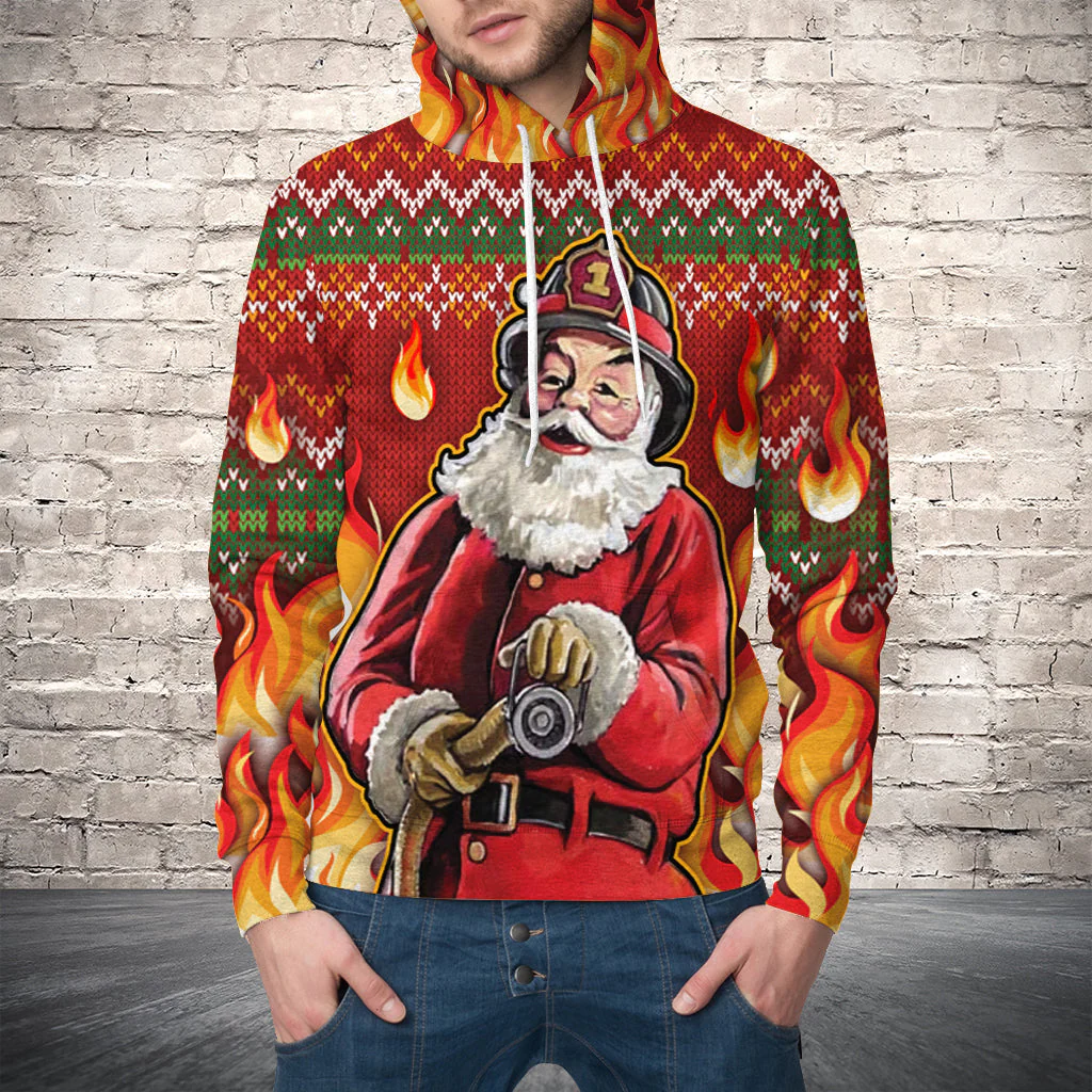 Santa Firefighter Pullover Premium Hoodie I Lost My Santa Suit, Perfect Outfit For Men And Women On Christmas New Year Autumn Winter - Image 2