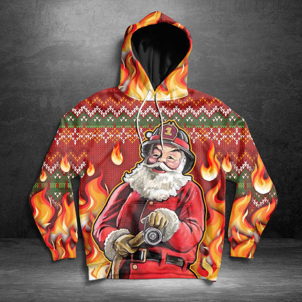 Santa Firefighter Pullover Premium Hoodie I Lost My Santa Suit, Perfect Outfit For Men And Women On Christmas New Year Autumn Winter - Image 3