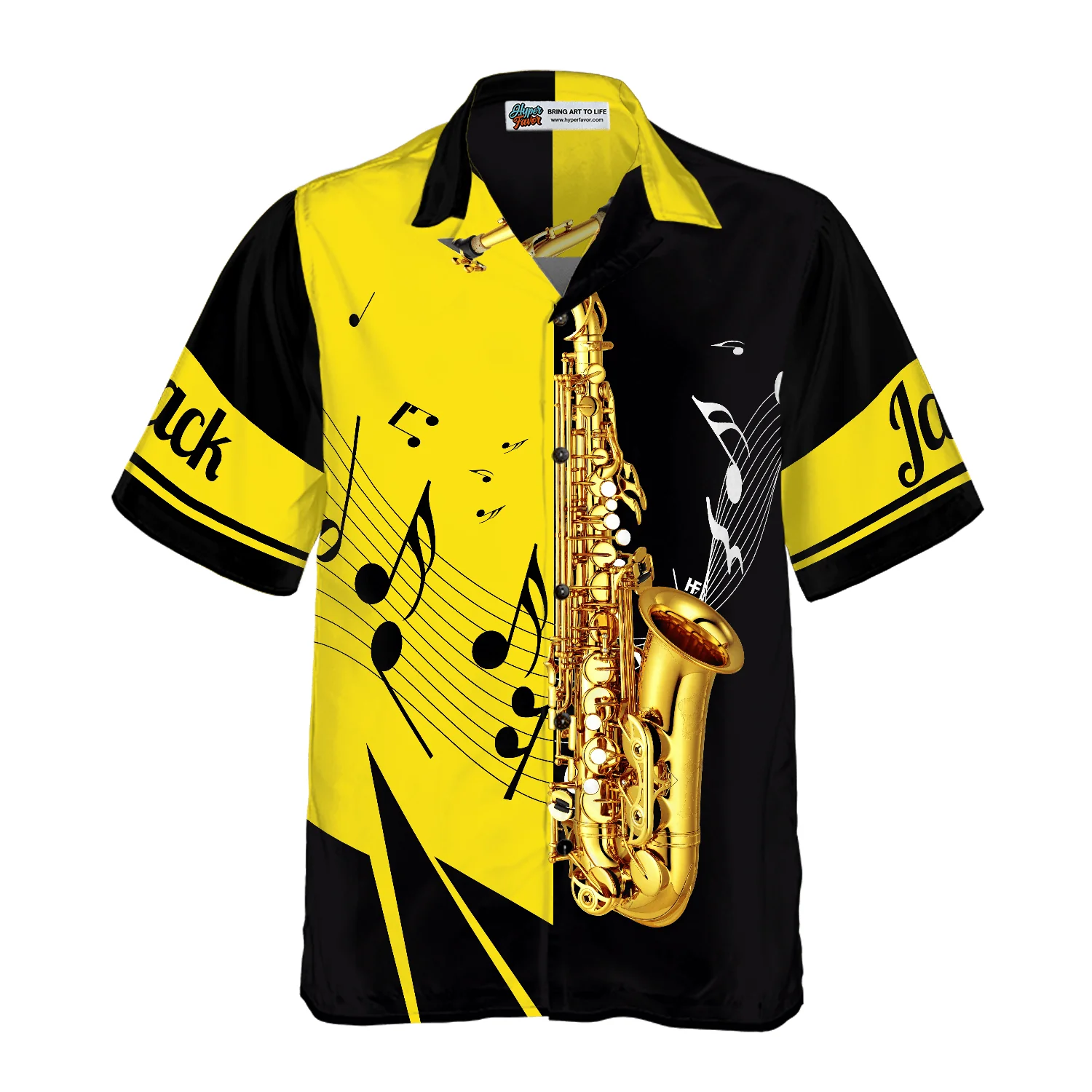 Saxophone Hawaiian Shirt Custom Name, Saxophone Is My Life Personalized Colorful Summer Aloha Shirt For Men Women, Gift For Friend, Music Lovers - Image 3