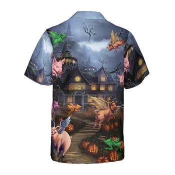 Scary Pigs Can Fly Hawaiian Shirt - Perfect Gift For Lover, Friend, Family - Image 4