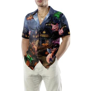Scary Pigs Can Fly Hawaiian Shirt - Perfect Gift For Lover, Friend, Family - Image 5
