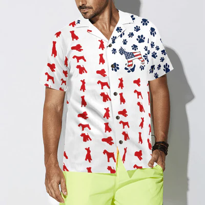 Schnauzer American Flag Hawaiian Shirt, Schnauzer Aloha Shirt For Men - Perfect Gift For Schnauzer Lovers, Husband, Boyfriend, Friend, Family - Image 5
