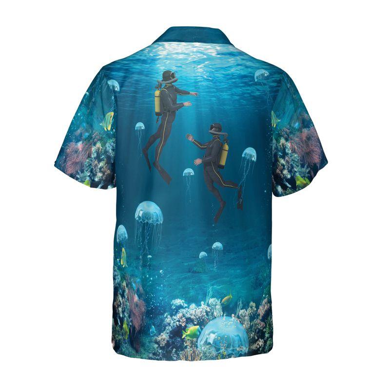Scuba Diving Aloha Hawaiian Shirts For Summer - Diving Ocean Life Hawaiian Set Outfits For Men Women - Gift For Scuba Diving Lovers, Friend, Family - Image 5