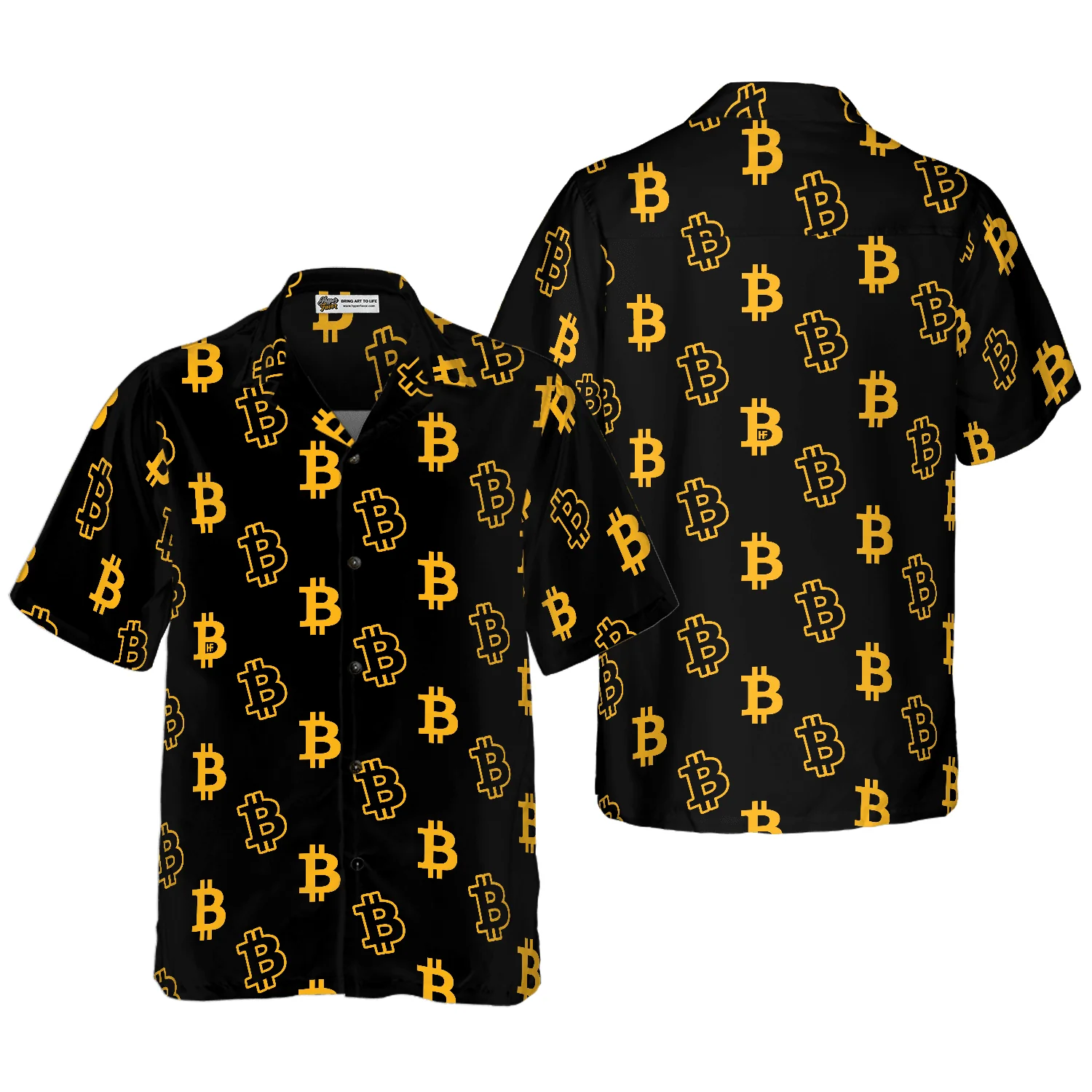 Seamless Bitcoin Hawaiian Shirt, Colorful Summer Aloha Shirt For Men Women, Perfect Gift For Husband, Wife, Friend, Family