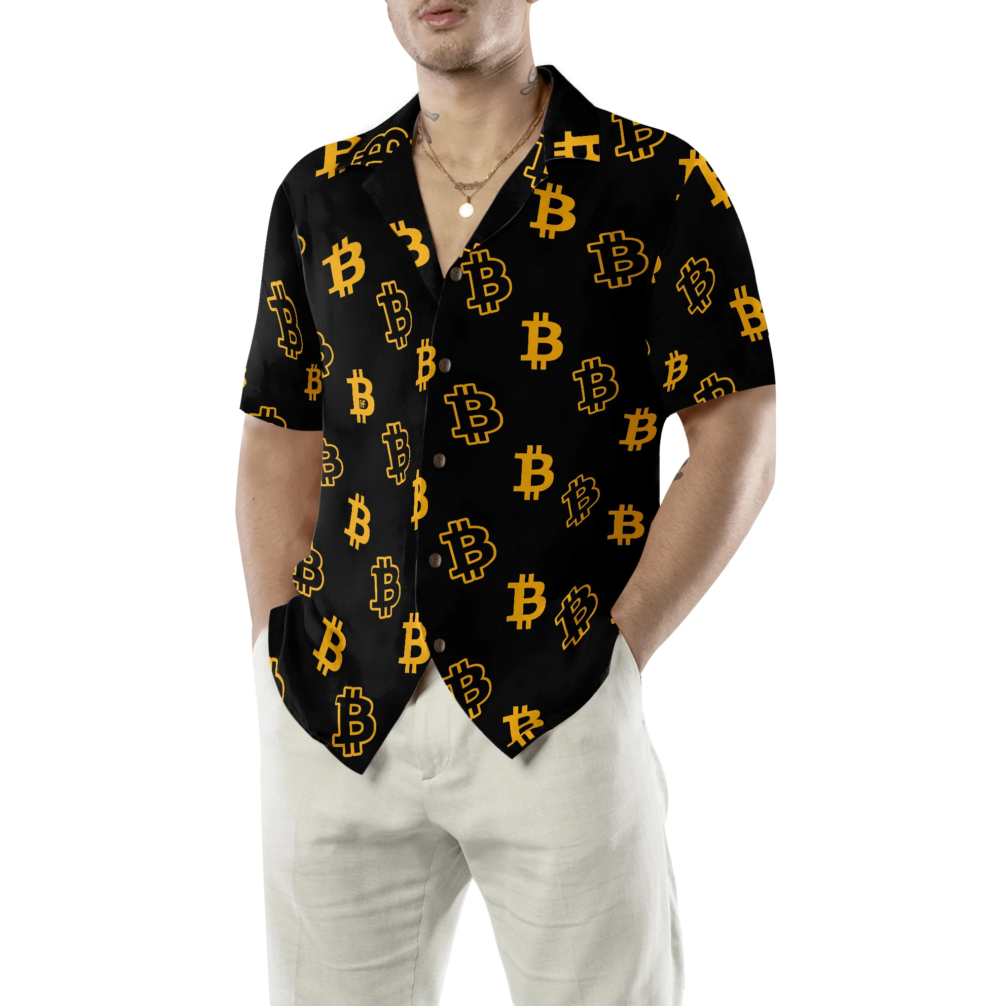 Seamless Bitcoin Hawaiian Shirt, Colorful Summer Aloha Shirt For Men Women, Perfect Gift For Husband, Wife, Friend, Family - Image 5