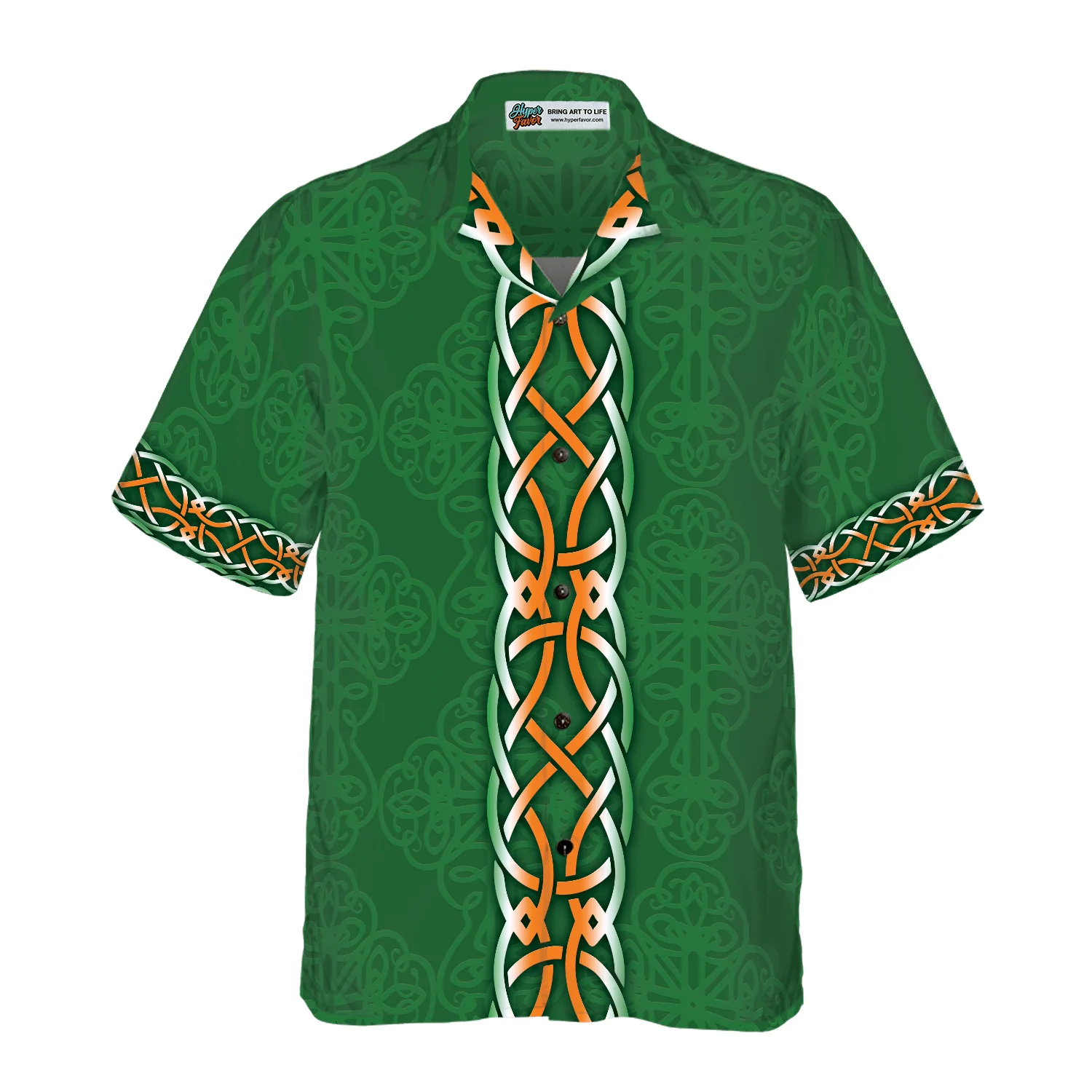 Shamrock And Green Hat Ireland Hawaiian Shirt, Colorful Summer Aloha Shirts For Men Women, Perfect Gift For Husband, Wife, Boyfriend, Girlfriend - Image 4
