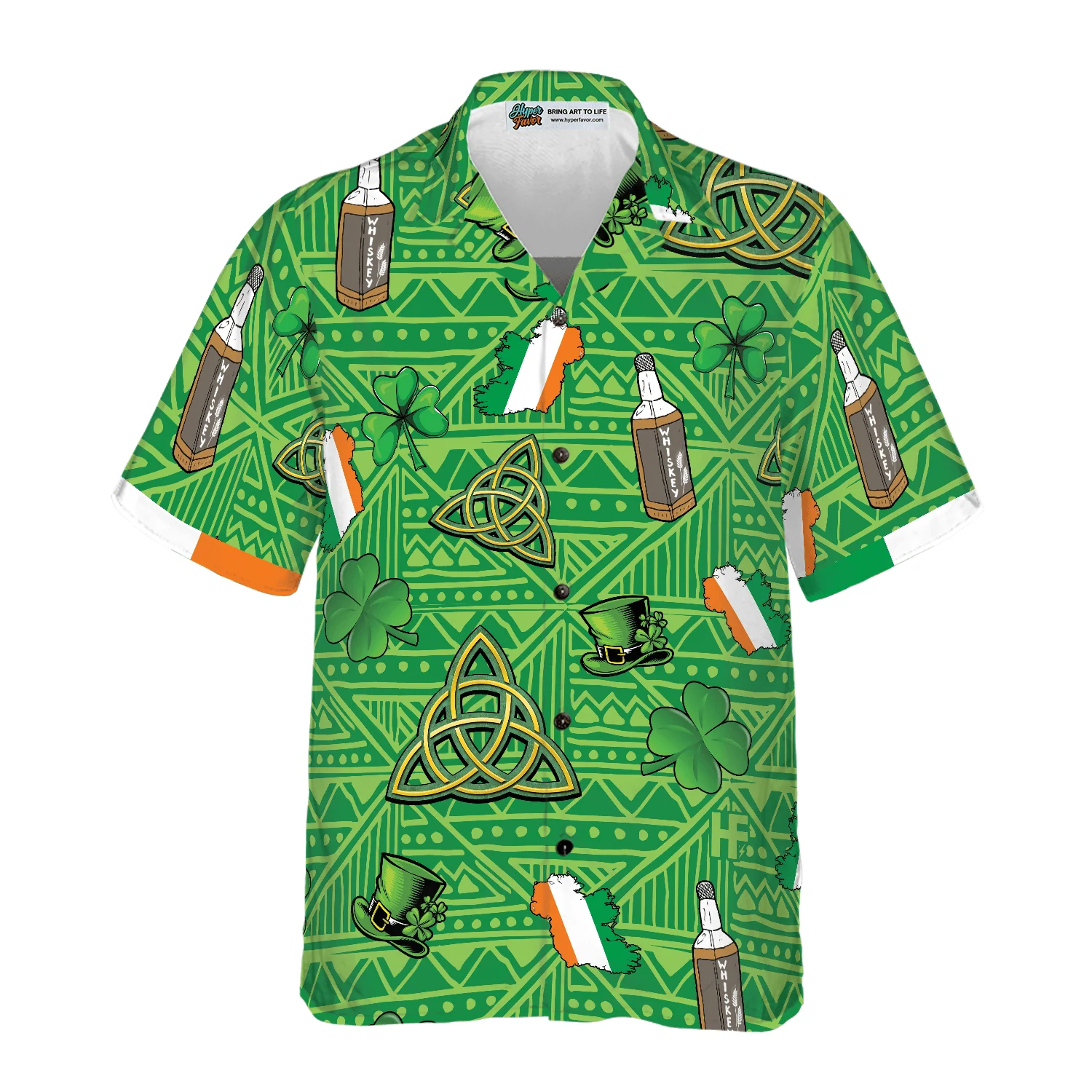 Shamrock Irish People Proud Saint Patrick's Day Hawaiian Shirt, Colorful Summer Aloha Shirts For Men Women, Perfect Gift For Husband, Wife - Image 4