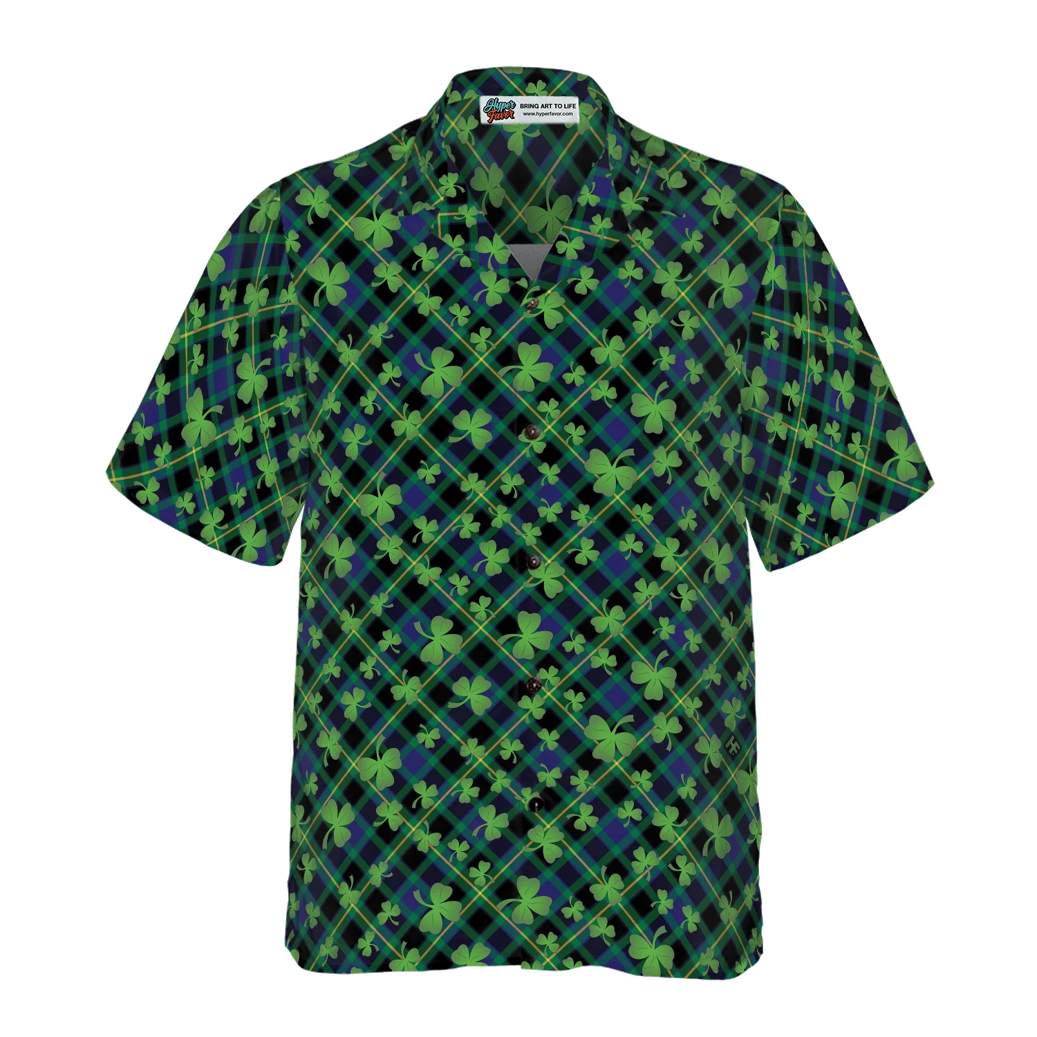 Shamrock Seamless Pattern Hawaiian Shirt, Colorful Summer Aloha Shirts For Men Women, Perfect Gift For Husband, Wife, Friend, Family, Patrick's Day - Image 4