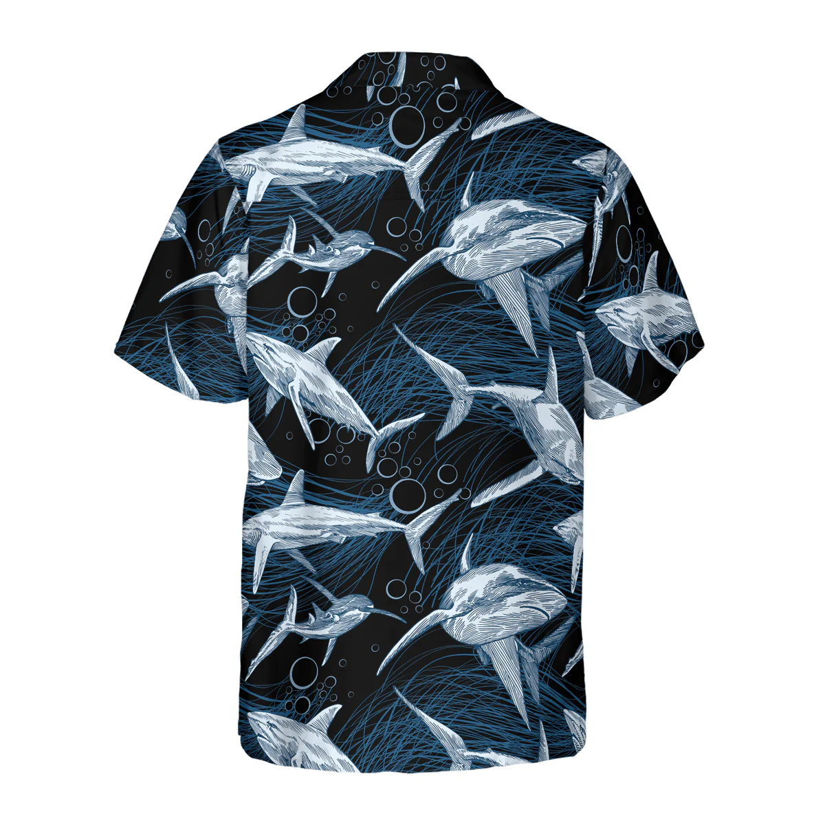 Shark Hawaiian Shirt, Under Water Sharks Aloha Shirt For Men - Perfect Gift For Husband, Boyfriend, Friend, Family - Image 3