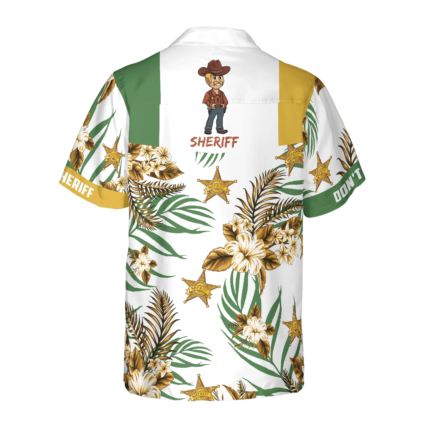 Sheriff Hawaiian Shirt, Don't Mess With Sheriff Aloha Shirt For Men - Perfect Gift For Sheriff, Husband, Boyfriend, Friend, Family - Image 2
