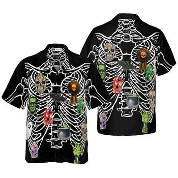 Skeleton Decorate Halloween Hawaiian Shirt, Unique Halloween Shirt For Men And Women - Perfect Gift For Lover, Friend, Family