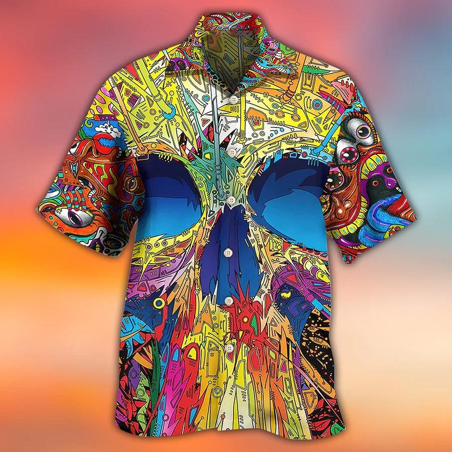 Skull Aloha Hawaiian Shirt For Summer - Skull Amazing Skull Summer Hawaiian Shirt - Perfect Gift For Men, Women, Skull Lover
