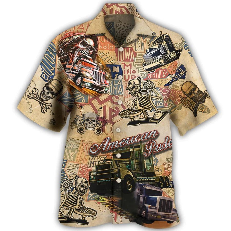 Skull Aloha Hawaiian Shirt For Summer - Skull Love Life Cool, American Pride Hawaiian Shirt - Perfect Gift For Men, Women, Skull Lover