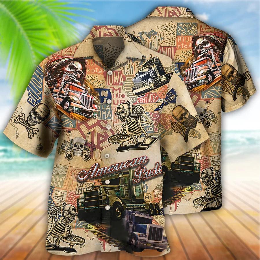 Skull Aloha Hawaiian Shirt For Summer - Skull Love Life Cool, American Pride Hawaiian Shirt - Perfect Gift For Men, Women, Skull Lover - Image 2