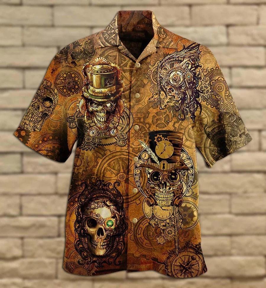 Skull Aloha Hawaiian Shirt For Summer - Skull Pirates Retro Style Hawaiian Shirt - Perfect Gift For Men, Women, Skull Lover - Image 2