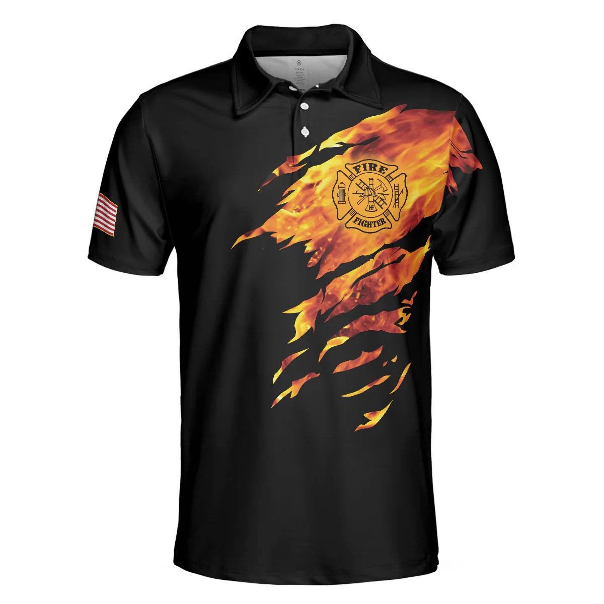 Skull Firefighter Men Polo Shirt, Firefighter My Craft Allows Me To Save Anything Shirt For Men, Gift For Firefighter - Image 3